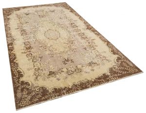 Special Vintage Tumbled Hand-Knotted Rug - 165 x 287 cm - Colorful Rugs & Carpets, Wool Rectangular Rugs 