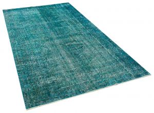 Unique Anatolian Vintage Tumbled Rug - 147 x 257 cm - Colorful Rugs & Carpets, Wool Rectangular Rugs 