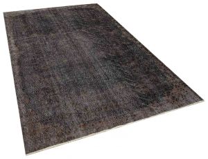 Real Hand-Knotted Vintage Tumbled Rug - 169 x 265 cm - Colorful Rugs & Carpets, Wool Rectangular Rugs 