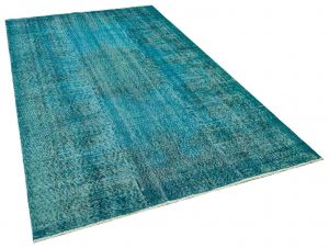 Vintage Tumbled Hand-Knotted Rug - 172 x 283 cm - Colorful Rugs & Carpets, Wool Rectangular Rugs 