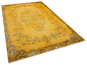 Classic Modern Vintage Tumbled Hand-Knotted Rug - 178 x 270 cm - Colorful Rugs & Carpets, Wool Rectangular Rugs 