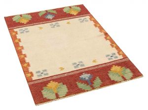 Vintage Tumbled Hand-Knotted Rug 84 x 120 cm - Colorful Rugs & Carpets, Wool Rectangular Rugs 