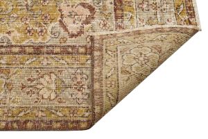 Real Hand-Knotted Vintage Tumbled Rug - 219 x 296 cm - Colorful Rugs & Carpets, Wool Rectangular Rugs 