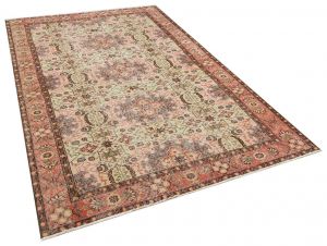 Special Vintage Tumbled Hand-Knotted Rug - 175 x 271 cm - Colorful Rugs & Carpets, Wool Rectangular Rugs 