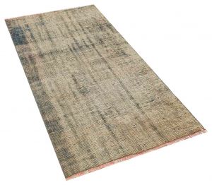 Special Vintage Tumbled Hand-Knotted Rug 91 x 188 cm - Colorful Rugs & Carpets, Wool Rectangular Rugs 