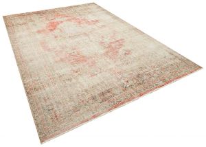 Vintage Tumbled Hand-Knotted Rug - 226 x 330 cm - Colorful Rugs & Carpets, Wool Rectangular Rugs 