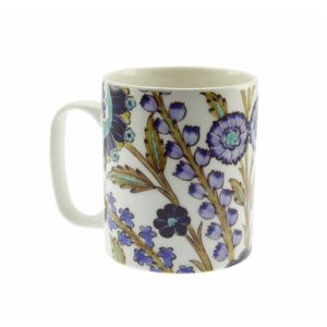 Porcelain Authentic Flower Design Mug - 8x8 - White Mugs