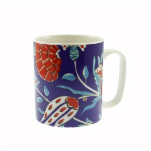 Porcelain Authentic Tulip Pattern Mug - 8x8 - Blue Mugs