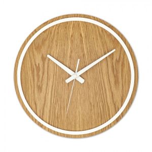 Wooden Clock - 40x40 - White Wall Clocks, Wood Wall Clocks