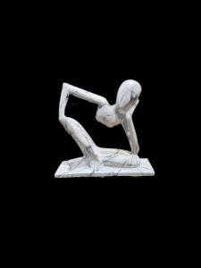 Thinking Man Sculpture Decorative Object - 18x20 - White Decorative Objects