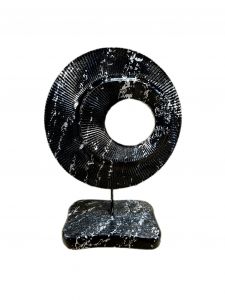 Round Decorative Object - 23x30 - Black - Polyester Decorative Objects