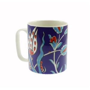 Porcelain Authentic Tulip Pattern Mug - 8x8 - Blue Mugs