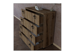 BEX 4-Drawer Dresser - Brown Dressers & Jewelry Armoires