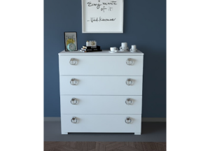BEX 4-Drawer Dresser - White Dressers & Jewelry Armoires