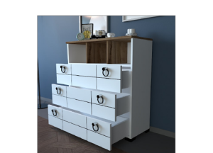 TEDDY 3-Drawer Dresser - 44x90x93 - White