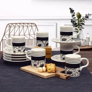 12 Piece Decorative Coffee Cup Set