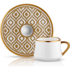 12 Piece Gold Gilding Turkish Coffee Cup Set