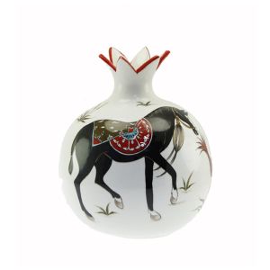 Porcelain Authentic Horse Pattern Decorative Object - 20x20 - Colorful Decors