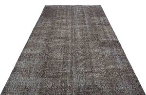 Antique Hand Woven Vintage Carpet - 260x174 - Grey Area Rugs, Wool Area Rugs