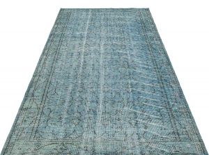 Real Hand Woven Special Vintage Tumbled Carpet - 240x154 - Blue Area Rugs, Wool Area Rugs