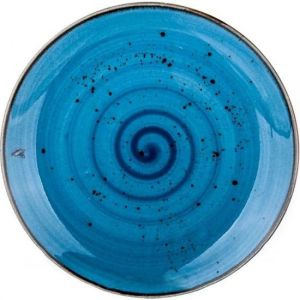 24 Piece Azure Vortex Swirl Porcelain Dinnerware, Service for 6