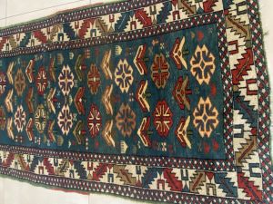 Traditional Handwoven Turkish Kilim Runner Rug, Boho Kilim Deep Sea Green