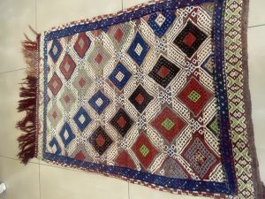 Multicolor Handwoven Turkish Kilim Rug, Boho Kilim