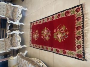 Floral Traditional Hand Knotted Turkish Rug, Boho Rug