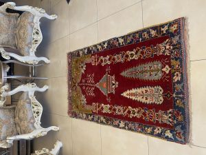 Traditional Hand Knotted Turkish Kilim Prayer Rug, Boho Kilim