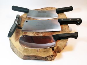 Surmene 4-Piece Cleaver Knife Set, with Knife Sharpener