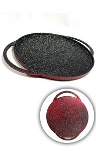Pancake Flatbread Crepe Multipurpose Cast Iron Pan 34 Cm Red