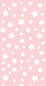Pink Based Star Print Kids Room Rug
