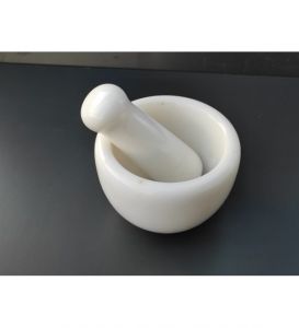 Afyon White Marble Mortar and Pestle - 13x13 - White Utensils & Kitchen Gadgets