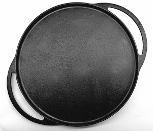 Uncoated Pancake Flatbread Crepe Multipurpose Cast Iron Pan 34 Cm