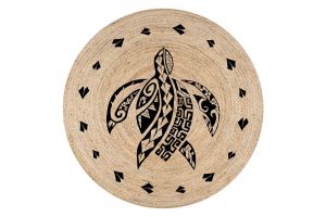 Turtle Jute Knitted Carpet Wicker Rug Circle Rug | Loftry