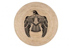Aguila Tortuga Jute Knitted Carpet Wicker Circle Rug | Loftry