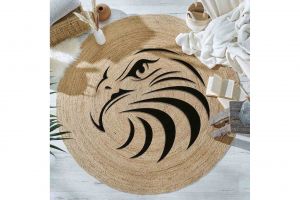 Eagle Jute Knitted Carpet Wicker Circle Rug | Loftry