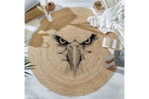 Eagle Jute Knitted Carpet Wicker Rug | Loftry