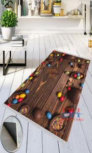 Easter Eggs Chocolate Candy Print Rug 