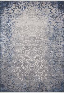 Avangarde Beige and Blue Washable Carpet