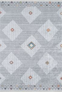 Bohemian Grey Washable Carpet 3