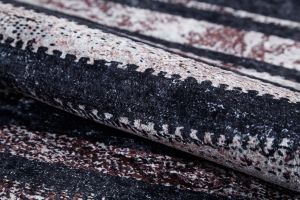 Bohemian Black Washable Carpet 2