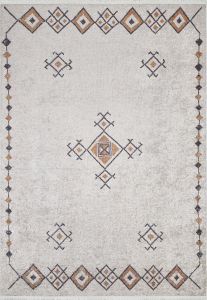 Bohemian Beige Washable Carpet 11