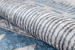 Bohemian Blue Washable Carpet 3