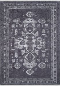 Bohemian Anthracite and White Washable Carpet