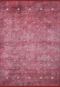 Bohemian Red Washable Carpet 2