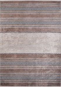 Modern Degrade Beige and Brown Washable Area Rug