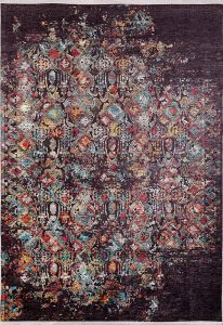 Lofto Ethnic Brown Floor Color Washable Carpet