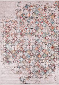 Lofto Ethnic Color Pattern Beige Floor Washable Carpet