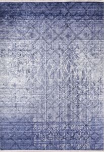 Lofto Modern Blue Color Washable Carpet 6